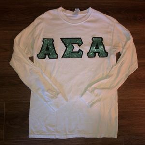 Alpha Sigma Alpha Long Sleeve Letter Tee